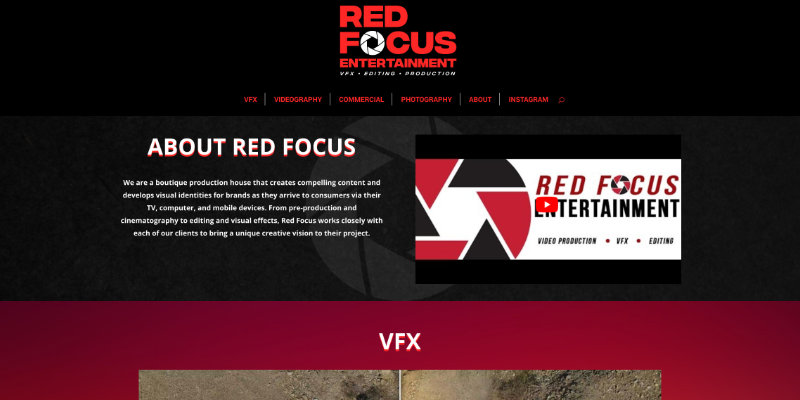 Red Focus Entertainment website
